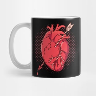 Valentine Day Arrow Heart bleeding Boys Girls Kids Gifts Mug